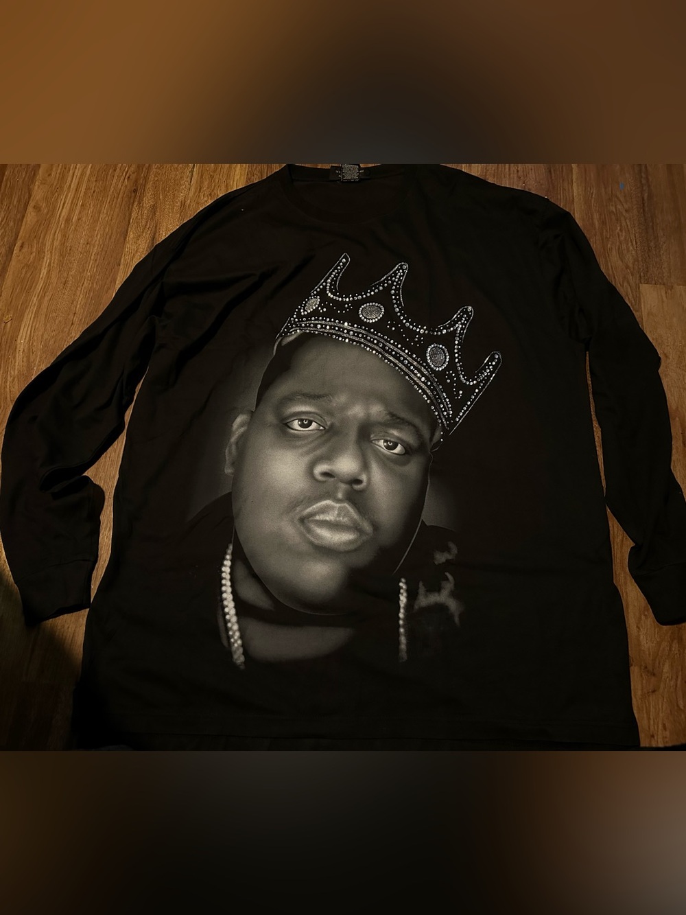 Brooklyn Mint The Notorious BIG “Biggie” Long Sleeve Tee with Crown Portrait